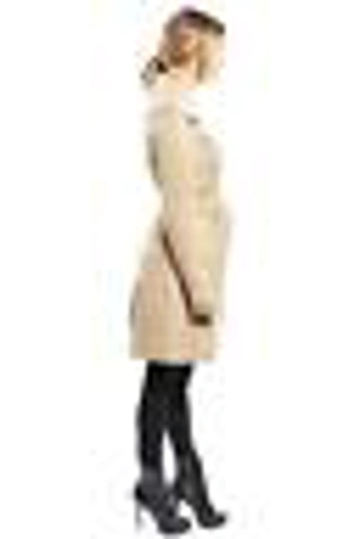 Pre-owned Ted Baker Inesa Beige Double Breasted Coat Mac Trench Coat Mid Thigh Length