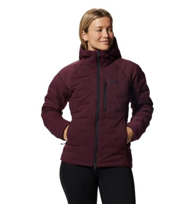 Pre-owned Mountain Hardwear Women's Standard Stretchdown Hoody, Cocoa Red, X-large