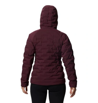 Pre-owned Mountain Hardwear Women's Stretchdown Hoody, Cocoa Red, X-large