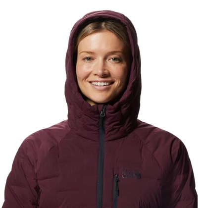 Pre-owned Mountain Hardwear Women's Standard Stretchdown Hoody, Cocoa Red, X-large