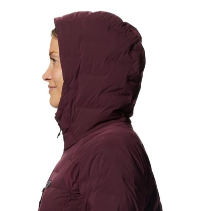 Pre-owned Mountain Hardwear Women's Stretchdown Hoody, Cocoa Red, X-large