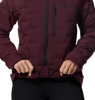 Pre-owned Mountain Hardwear Women's Stretchdown Hoody, Cocoa Red, X-large
