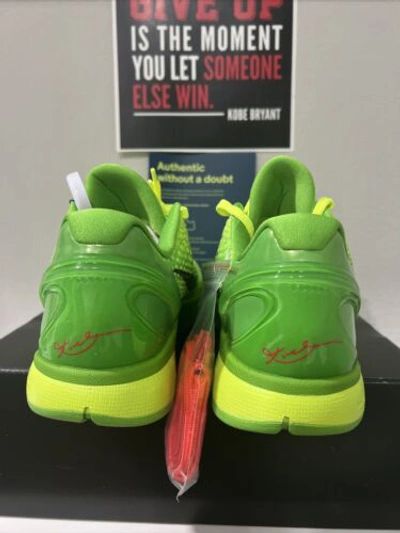 Pre-owned Kobe 6 Protro Grinch 2020 - Size 8 In Green