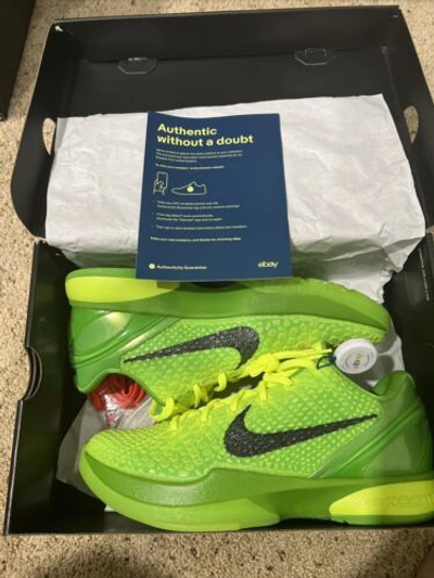 Pre-owned Kobe 6 Protro Grinch 2020 - Size 8 In Green