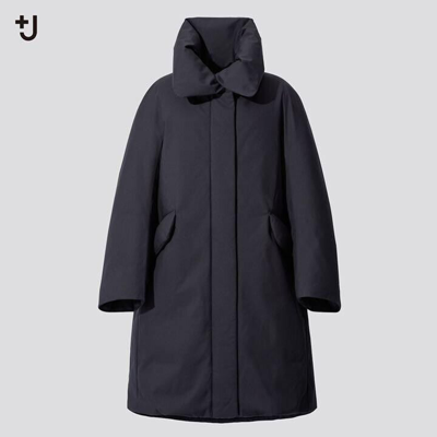 Pre-owned Uniqlo X Jil Sander +j Hybrid Down Coat Black S(us Xs) 435932 Women 2020