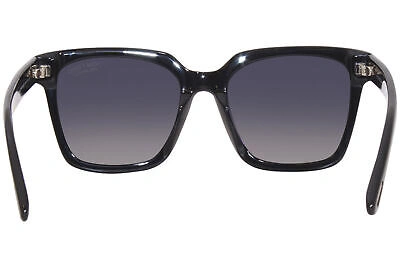 Pre-owned Tom Ford Selby Tf952 01d Sunglasses Women's Shiny Black/polarized Smoke 55mm In Gray