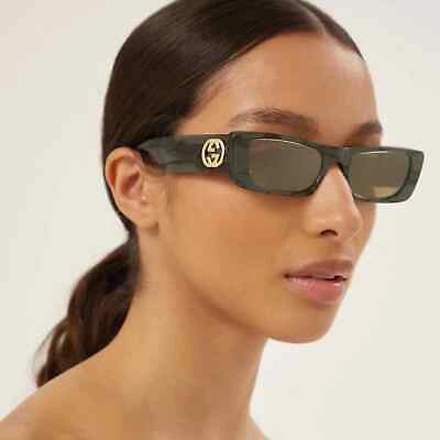 Pre-owned Gucci Sunglasses Gg0516s 014 Authentic In Green