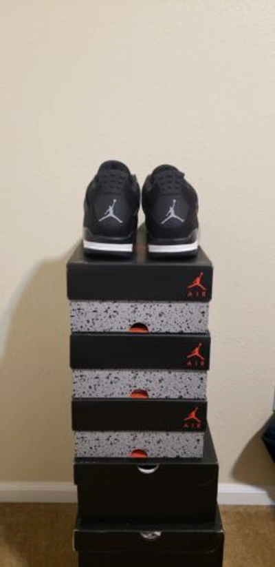 Pre-owned Jordan 4 Retro Se Black Canvas Ds