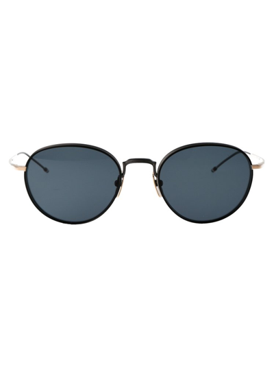 Shop Thom Browne Eyewear Round Frame Sunglasses In Multi