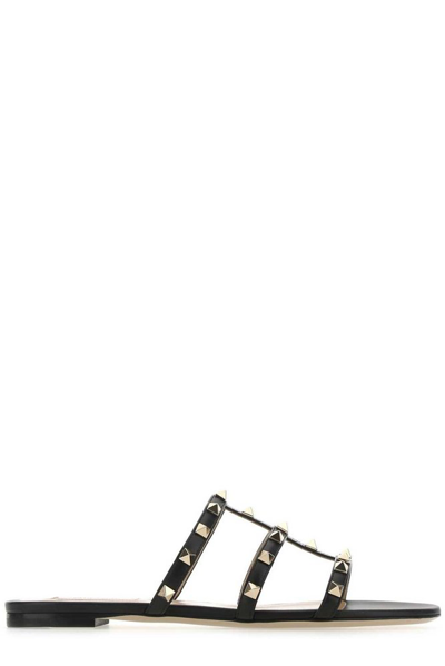 Shop Valentino Garavani Rockstud Slip In Black