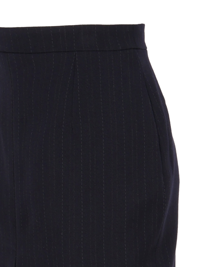 Shop Saint Laurent Responsible Wool Pencil Skirt In Fonce Gris