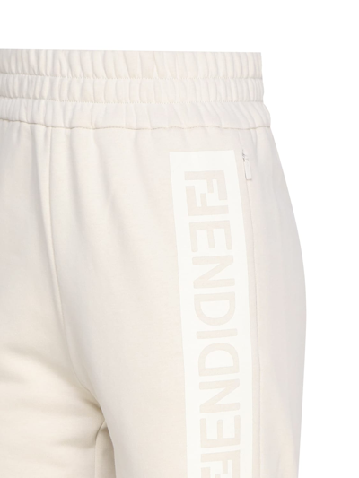 Shop Fendi Sweatpants In White
