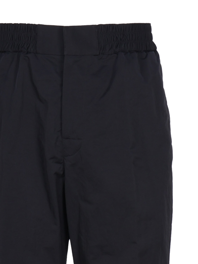 Shop Bottega Veneta Technical Nylon Trousers In Dark Navy