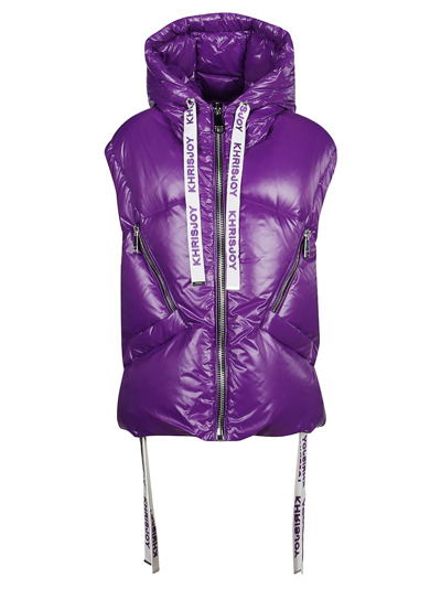 Shop Khrisjoy Khris Iconic Quilted Zip In Purple