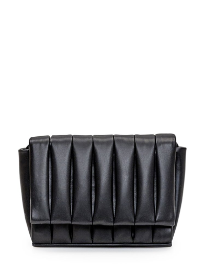 Shop Themoirè Feronia Foldover Top Quilted Shoulder Bag In Black