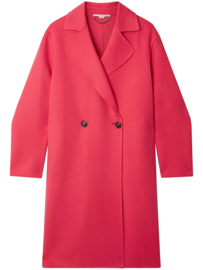 Shop Stella Mccartney Double-breast Wool Coat In Red