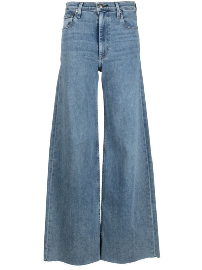 Shop Rag & Bone Whitney Sophie High-rise Wide-leg Jeans In Blue