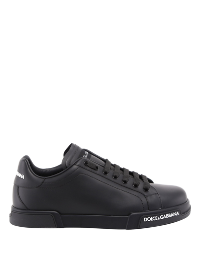 Shop Dolce & Gabbana Portofino Black Sneakers