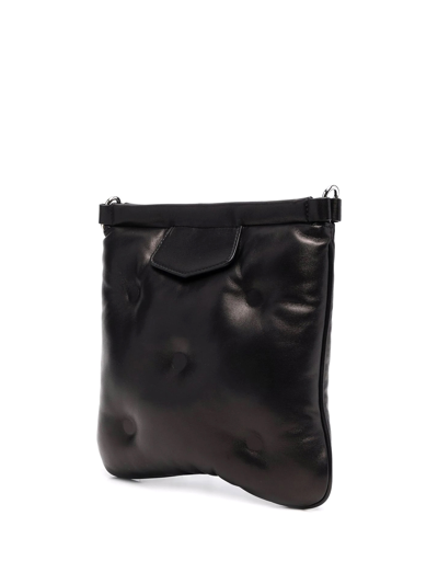 Maison Margiela Glam Slam Leather Crossbody With Adjustable Strap In Black