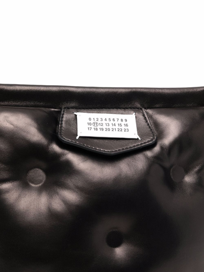 Shop Maison Margiela Quilted Leather Messenger Bag In Black