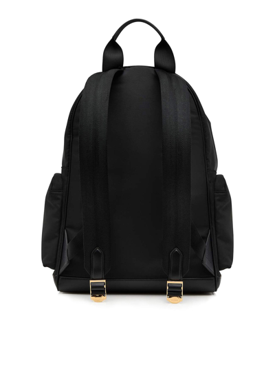 Shop Tom Ford Backpack With External And Laptop Pockets In Black