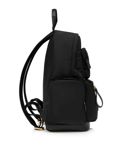 Shop Tom Ford Backpack With External And Laptop Pockets In Black