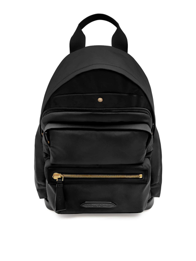 Shop Tom Ford Backpack With External And Laptop Pockets In Black