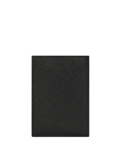 Shop Dolce & Gabbana Leather Document Holder With Logo In Black