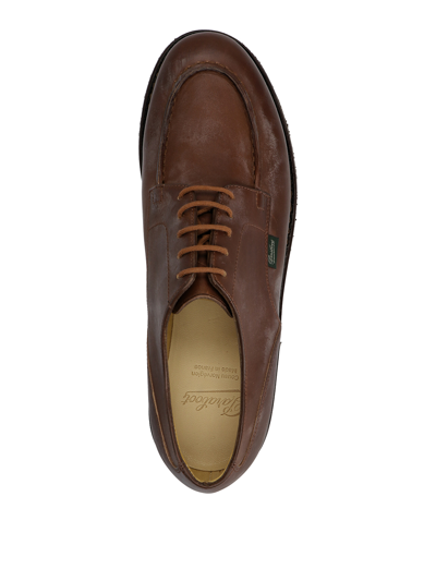 Paraboot Logo Business Dress Shoes In Brown