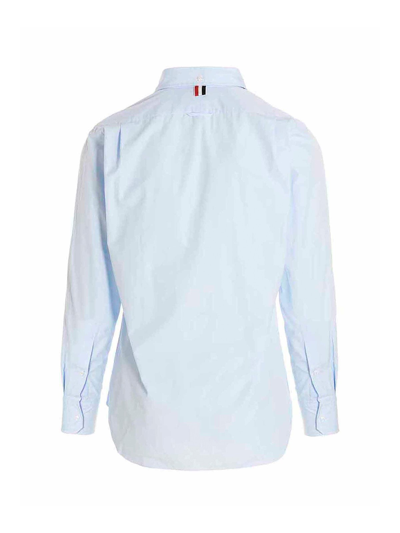 Shop Thom Browne Cotton Shirt In Azul Claro