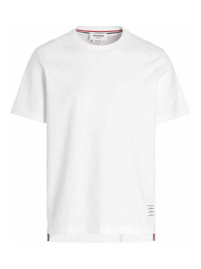 Shop Thom Browne Logo T-shirt In White