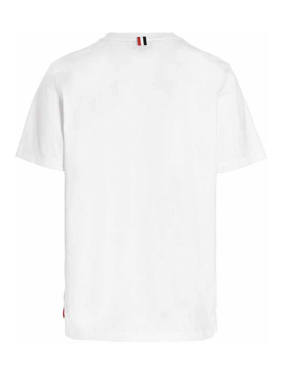 Shop Thom Browne Logo T-shirt In White