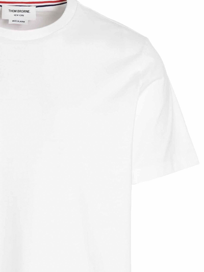 Shop Thom Browne Logo T-shirt In White