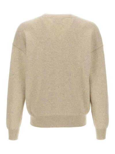 Isabel Marant Oversize Crew Neck Sweater Atley In Grey