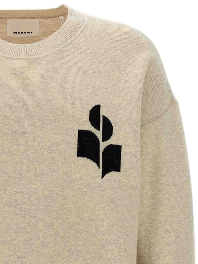 Isabel Marant Oversize Crew Neck Sweater Atley In Grey