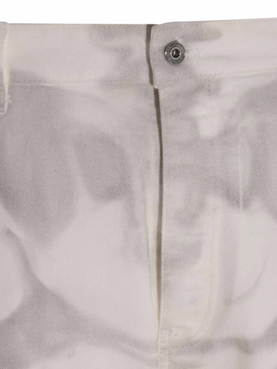 Shop Off-white White Cotton Denim Scan Jeans