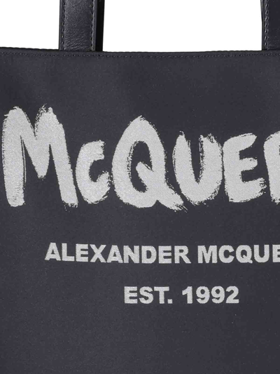 Alexander Mcqueen Black Leather Tote Bag