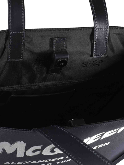 Alexander Mcqueen Black Leather Tote Bag