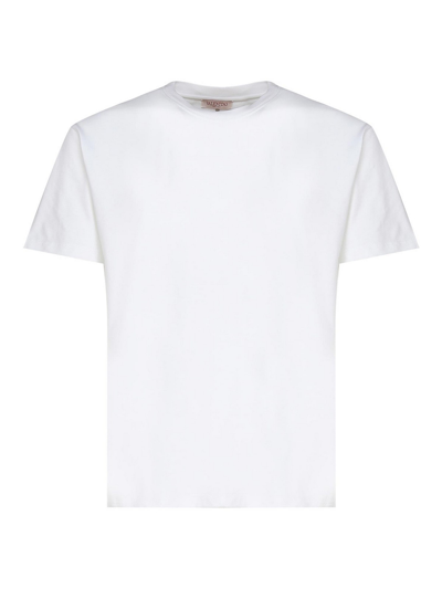 Shop Valentino Cotton T-shirt With Stud In Blanco