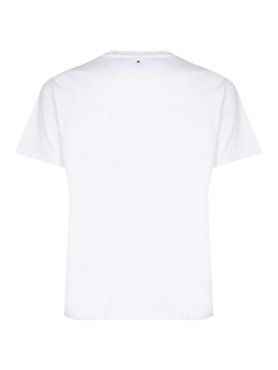 Shop Valentino Cotton T-shirt With Stud In Blanco