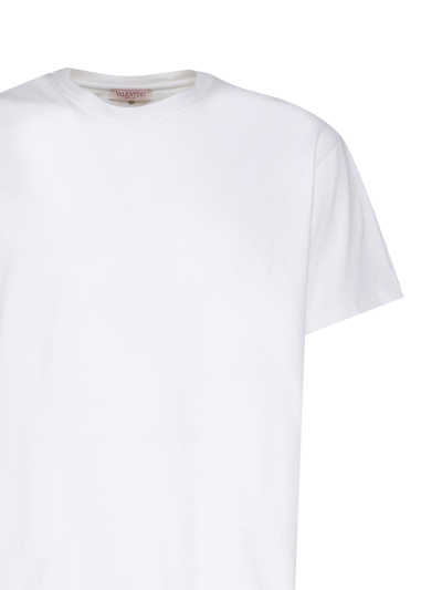 Shop Valentino Cotton T-shirt With Stud In Blanco