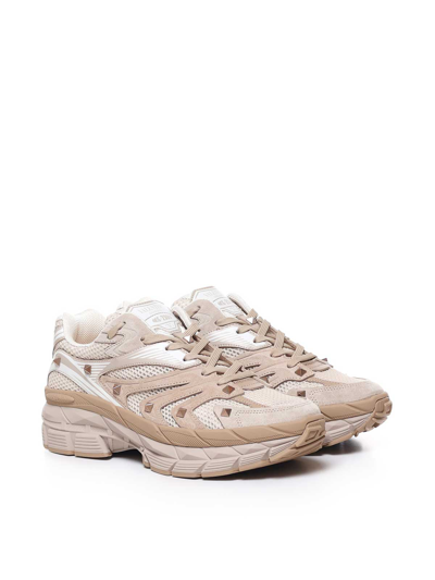 Shop Valentino Ms-2960 Low-top Mesh Sneakers In Beis