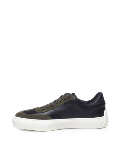 Shop Tod's Sneakers With Inserts In Verde