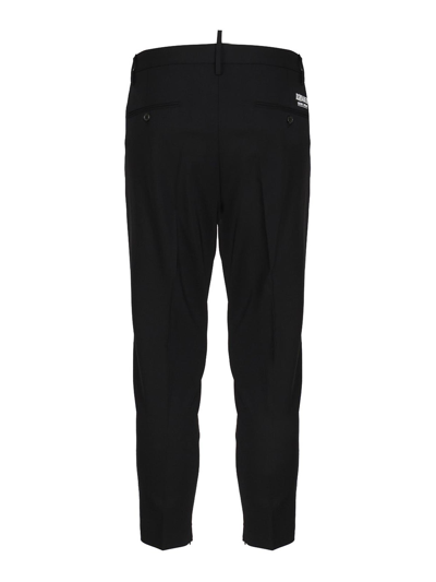 Shop Dsquared2 Techno Pants In Wool In Negro