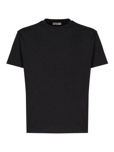Shop Valentino Cotton T-shirt With Stud In Negro