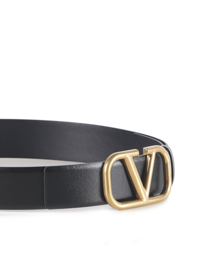 Shop Valentino Vlogo Signature Belt In Negro