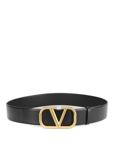Shop Valentino Vlogo Signature Belt In Negro