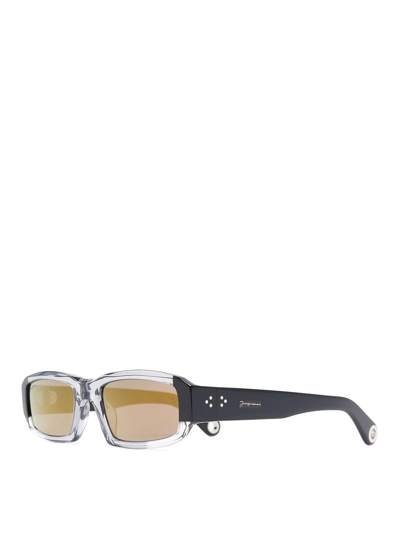 Shop Jacquemus Alt Sunglasses In Black