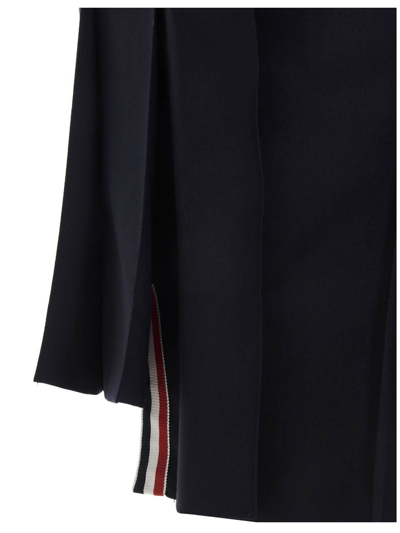 Shop Thom Browne Pleated Skirt In Blue In Azul
