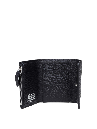 Maison Margiela Wallet In Black Leather In Black